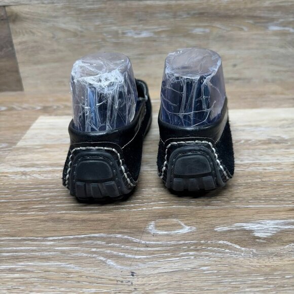 Banana Republic Black Suede Driving Moc Toe Loafers Men's Size 6 - Picture 3 of 6